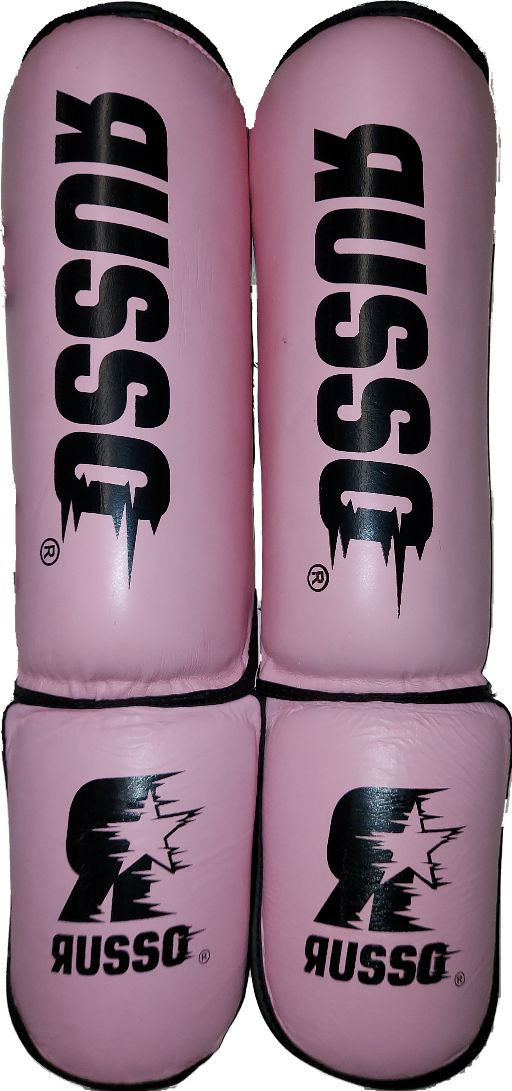 Proteges-Tibias Russo V1 Cuir Rose/Noire