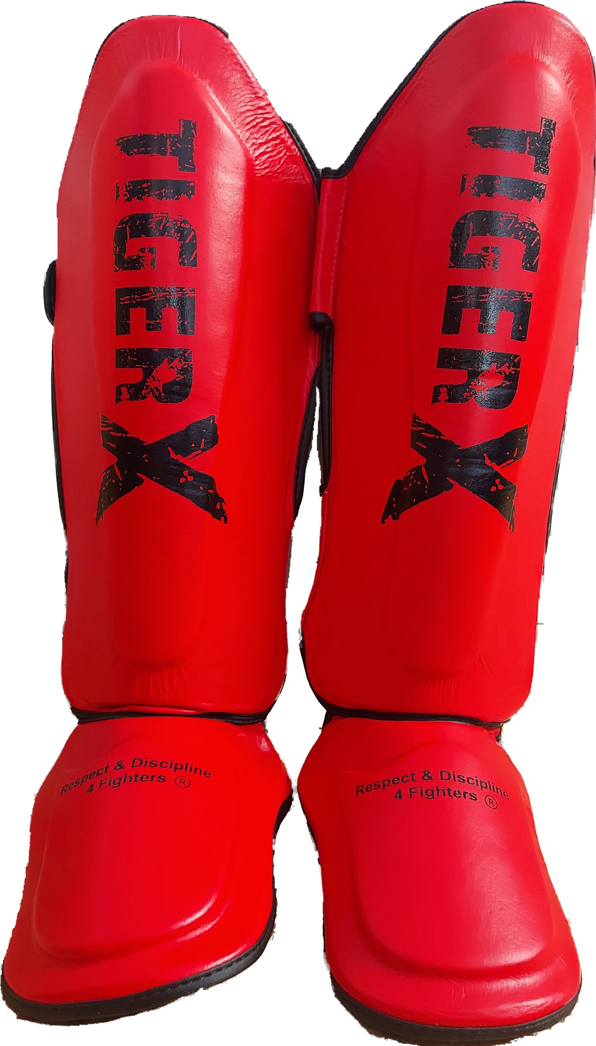 Protège Tibias Tiger-X Cuir V3 Rouge