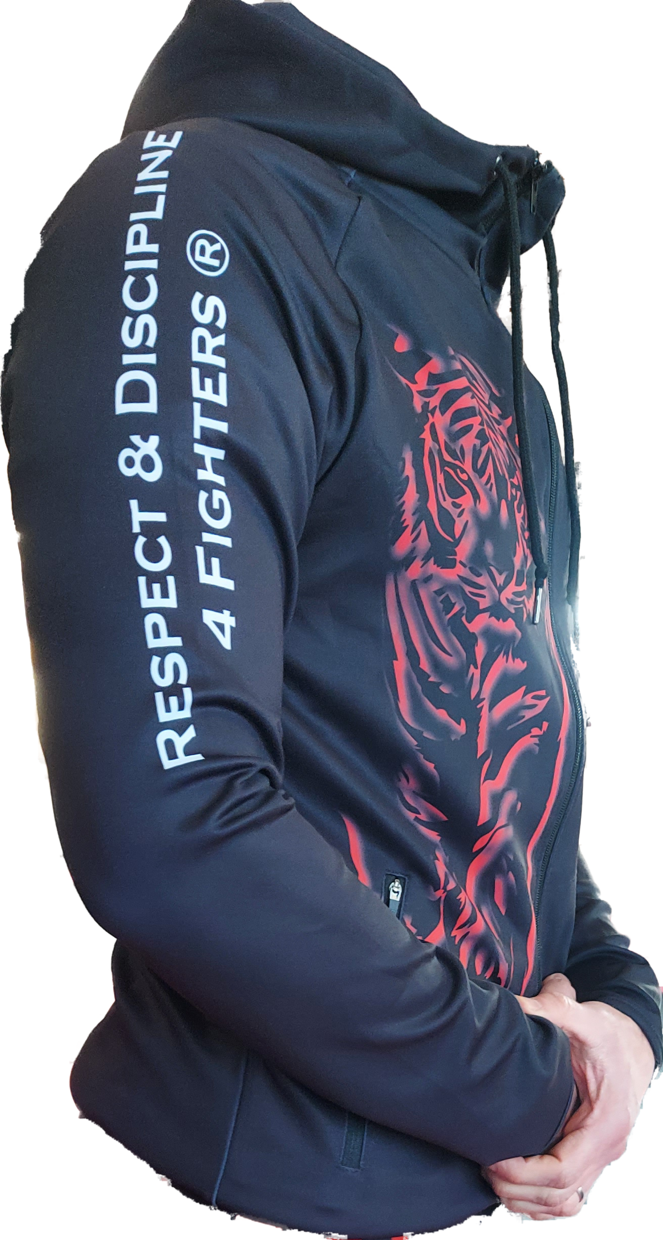 Sweat technique à capuche zip mixte Tiger-X Enfant